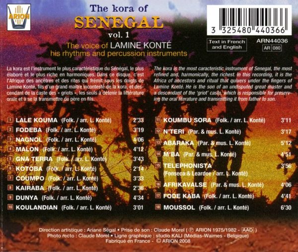 La Kora du Sénégal  Vol. 1 - Les Rythmes, Les Percussions et la Voix de Lamine Konté