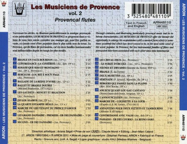 Les Musiciens de Provence - Flûtes Provencales