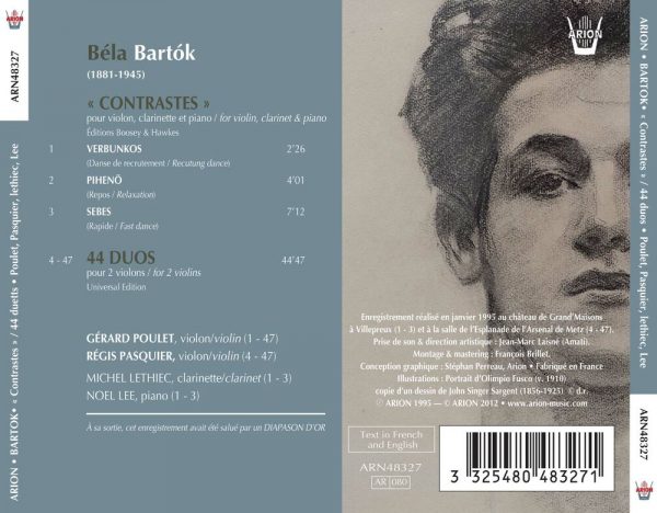 Bartok - Contrastes - 44 Duos pour 2 violons