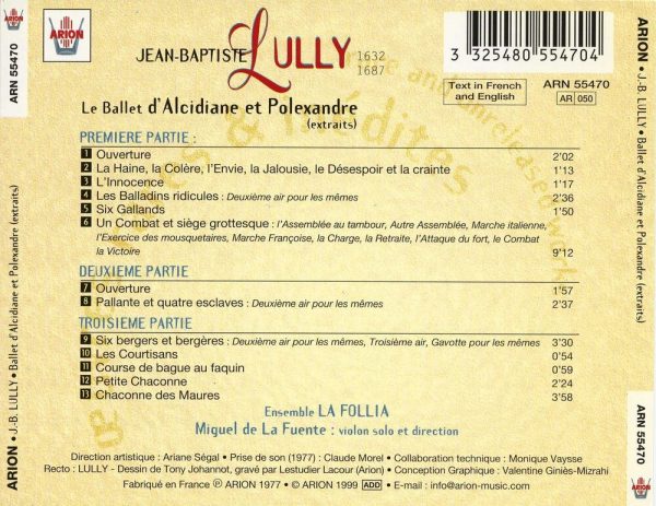 Lully - Le Ballet d'Alcidiane & Polexandre