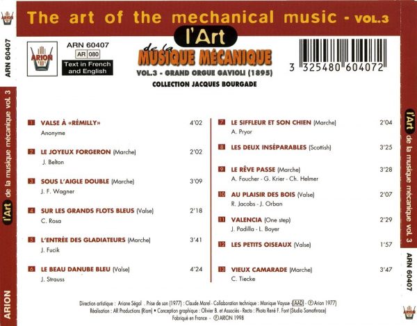 L'Art de la Musique Mécanique Vol. 3 - L'Orgue de la Foire du Trône