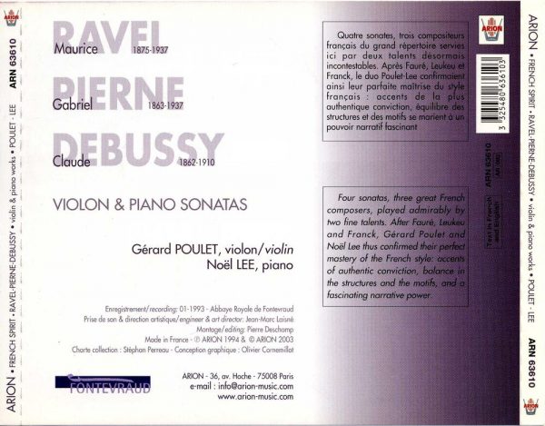 Sonates pour Piano & Violon