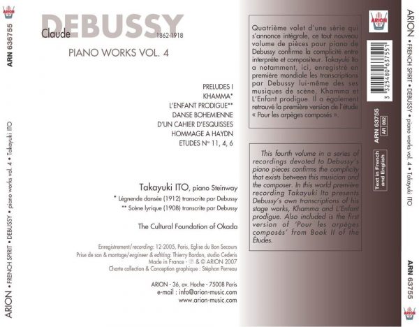 Debussy - Œuvres pour piano - Vol.4