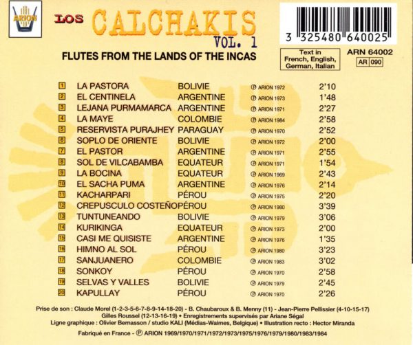 Los Calchakis Vol.1 - Flûtes des terres Inca