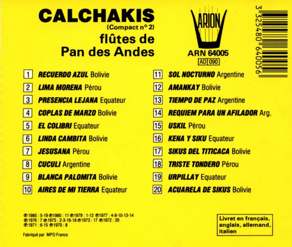 Los Calchakis Vol.2 - Flûtes de Pan des Andes