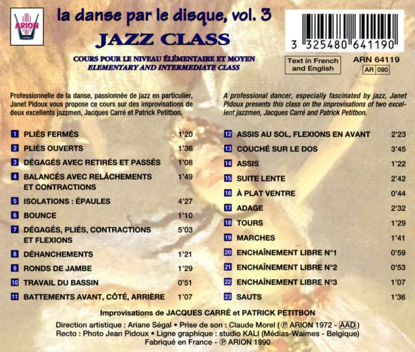 La danse par le disque Vol.3 - Classe de jazz de Janet Pidoux