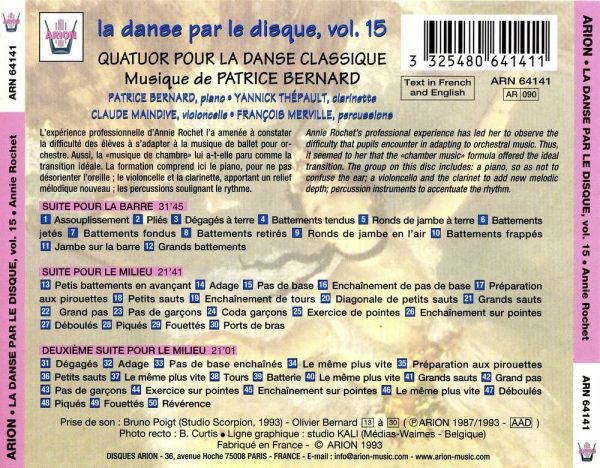La danse par le disque Vol.15 - Barre & milieu - Quatuor pour la danse classique