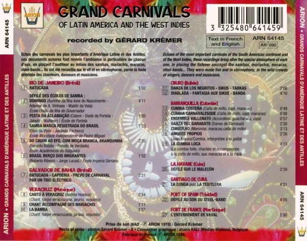Les grands carnavals d'Amerique latine & des Antilles