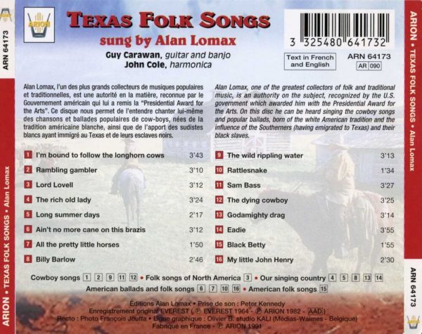 Texas folk songs