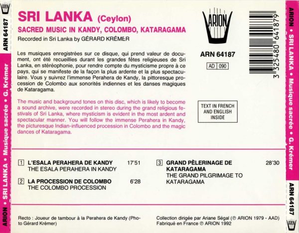 Sri Lanka - Musique Sacrée à Kandy Colombo Kataragama