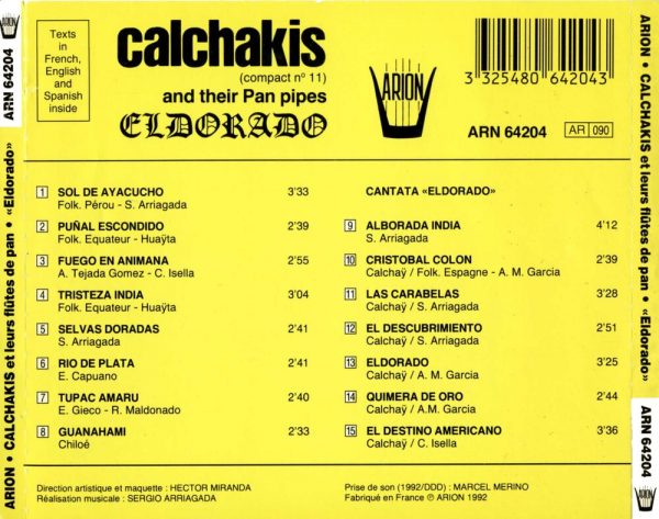 "Los Calchakis Vol.11 - Et leurs flûtes de pan ""Eldorado"""