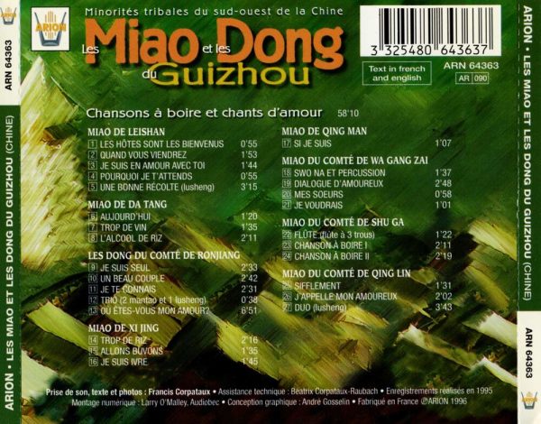 Les Miao & les Dong du Guizhou - Chansons à boire et chants d'amour
