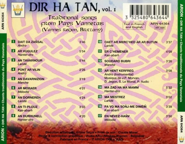 Dir Ha Tan Vol. 1 - Chants traditionnels du pays Vannetais