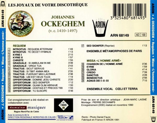 "Ockegheim - Requiem - Missa ""L'Homme Armé"""