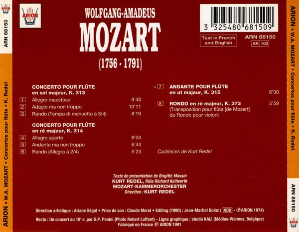 Mozart - Concertos pour Flûte