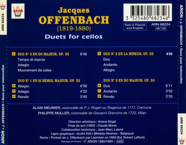 Offenbach - Duos pour Violoncelles