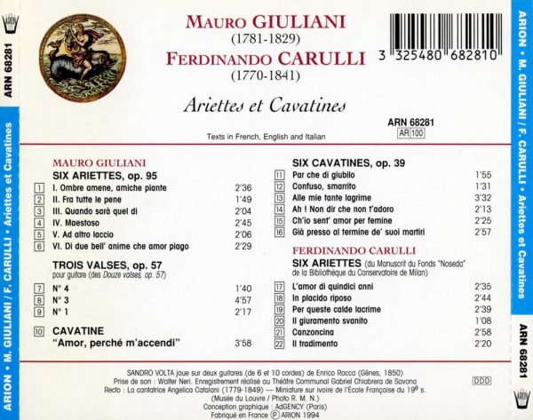 Giuliani / Carulli - Ariettes et Cavatines