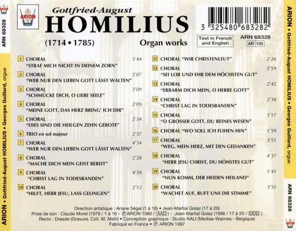 Homilius - Pièces pour Orgue