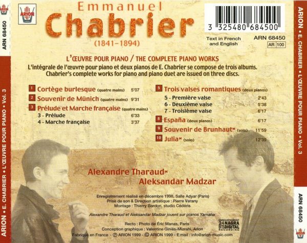 Chabrier - L'Œuvre pour piano - Vol.3