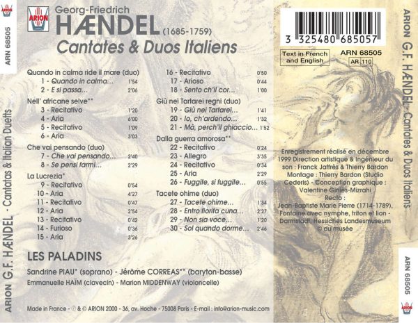 Haëndel - Cantates & Duos Italiens