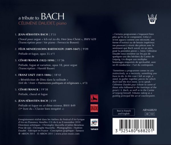 A Tribute to Bach - Célimène Daudet