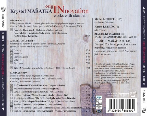 Maratka - OrigINnovation - Works with Clarinet