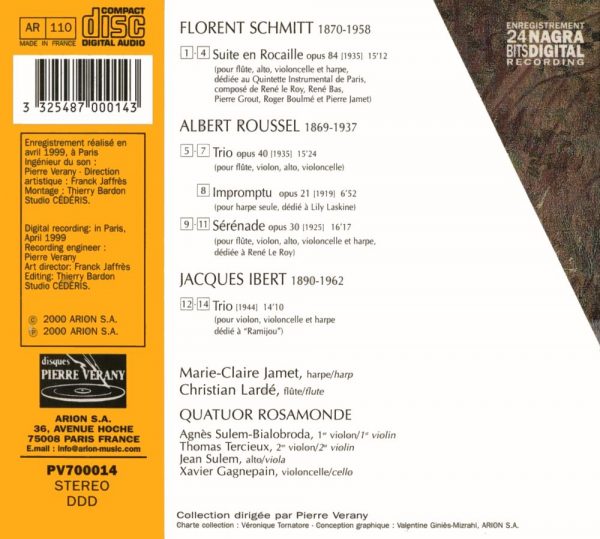 Roussel / Ibert / Schmitt - Musique de chambre