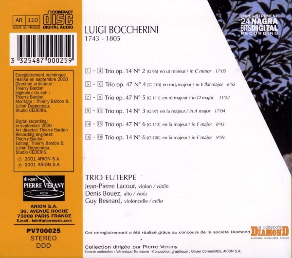 Boccherini - Trios à cordes