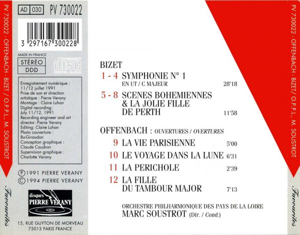 Bizet / Offenbach - Ouvertures - Symphonie N°1