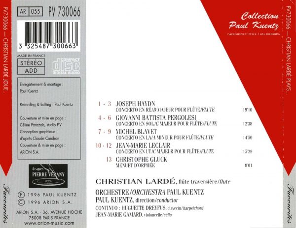 Haydn / Pergolese / Leclerc / Gluck - Christian Larde Joue…