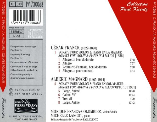 Franck / Magnard / Alberic - Sonates Romantiques