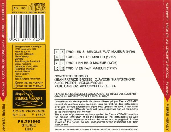 Schobert - 4 trios pour le clavecin, violon & basse