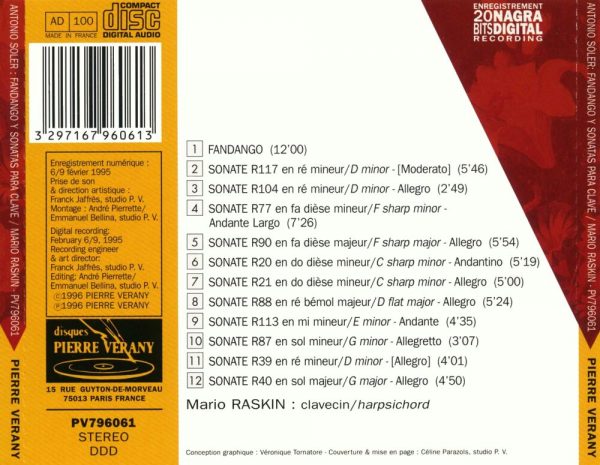 Soler  - Fandango y sonatas para clave