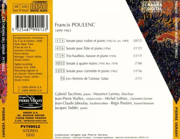 Poulenc - Les chemins de l'amour - Musique de chambre
