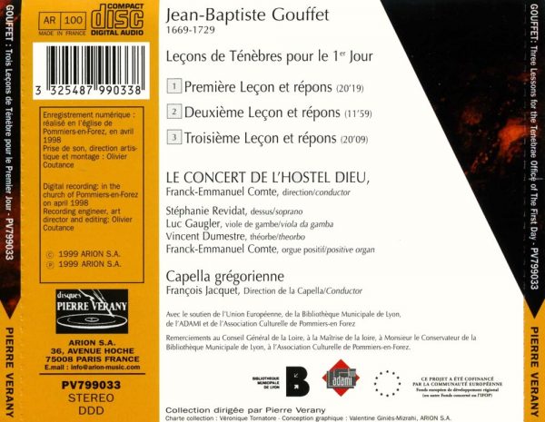 Gouffet - Trois leçons de ténèbres